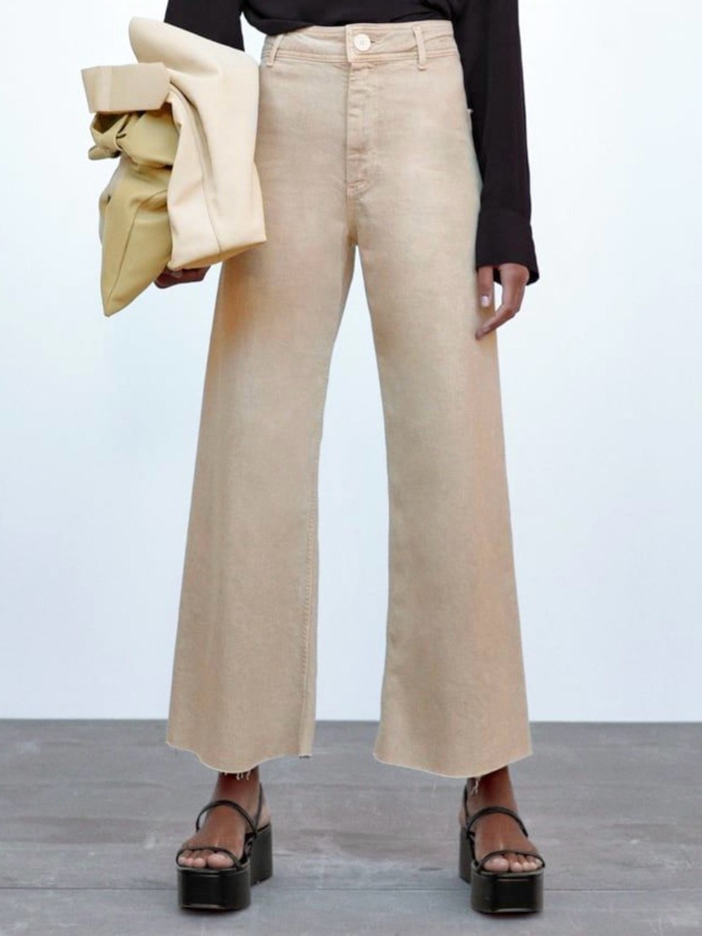 Zara Marine Khaki Denim Jeans